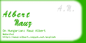 albert mauz business card